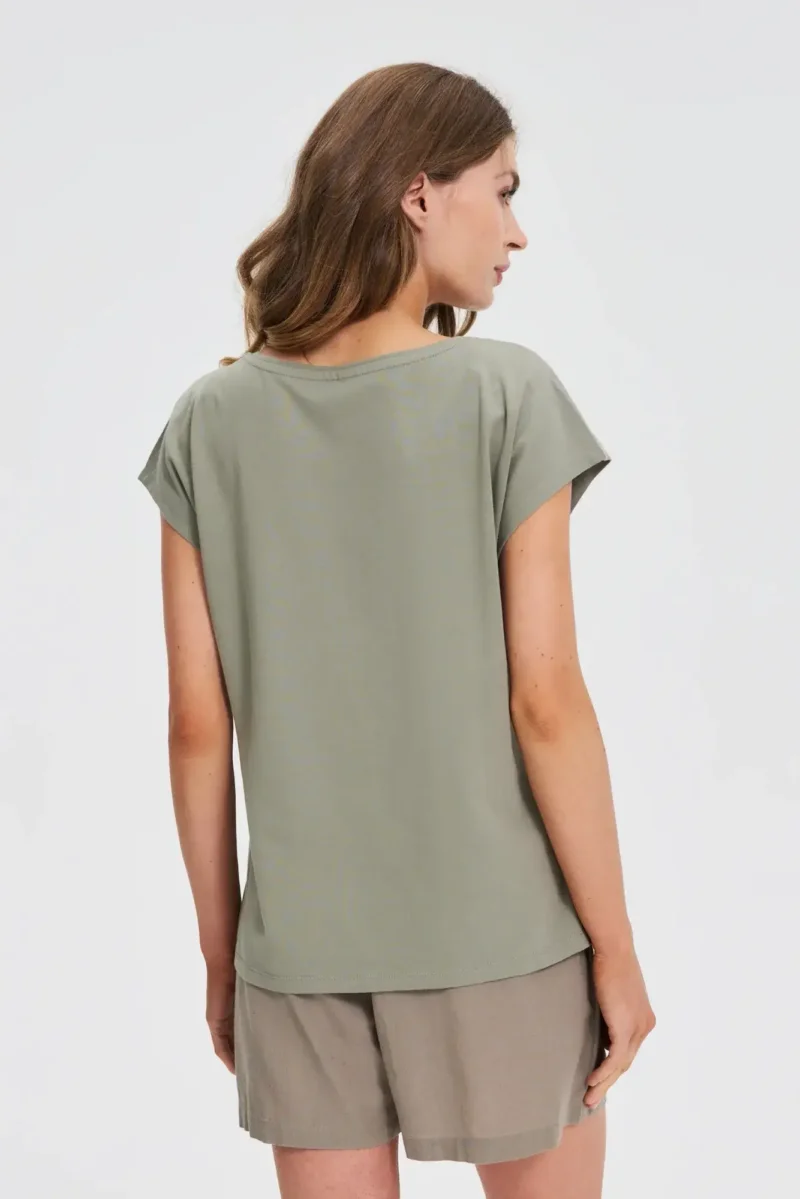 WOMEN'S T-SHIRT L-TS-4742 OLIVE - Imagen 2