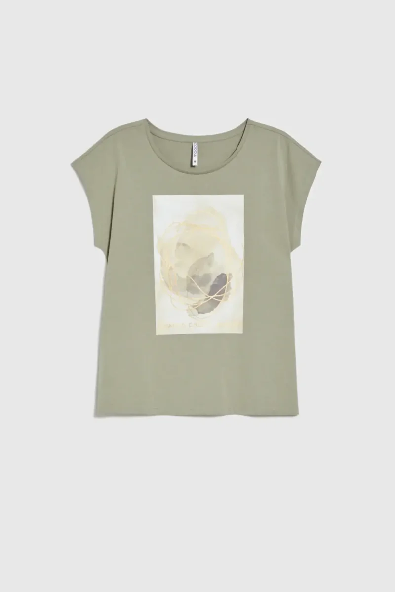 WOMEN'S T-SHIRT L-TS-4742 OLIVE - Imagen 5