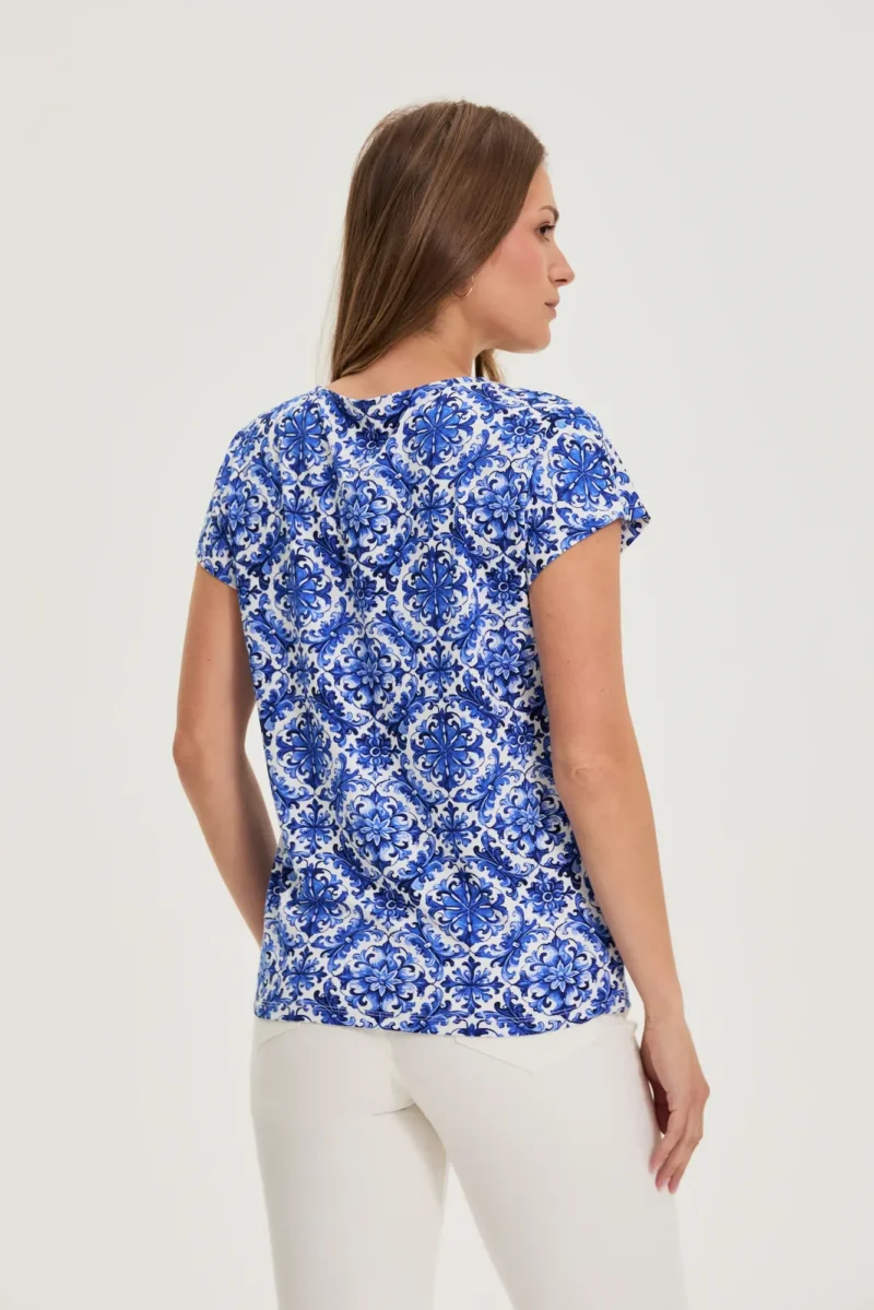 WOMEN'S TSHIRT L-TS-4697 D.BLUE - Imagen 4