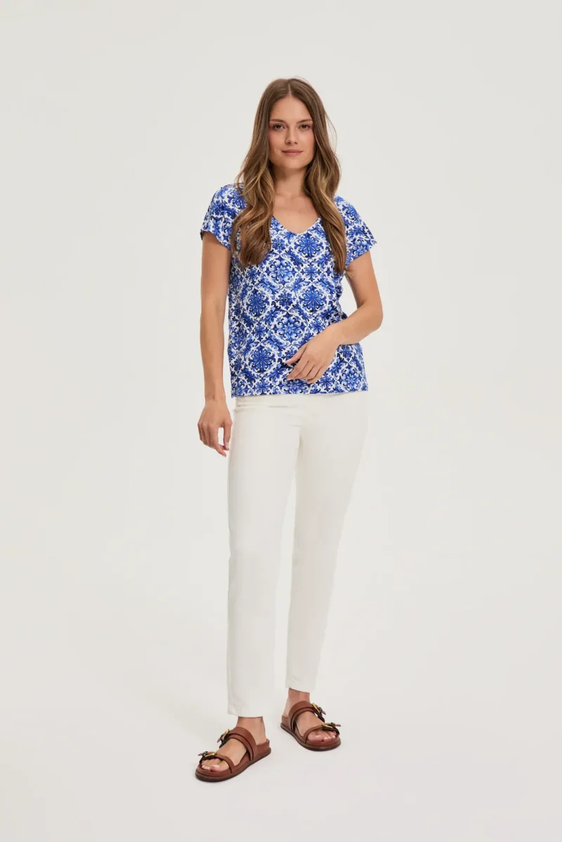 WOMEN'S TSHIRT L-TS-4697 D.BLUE - Imagen 5