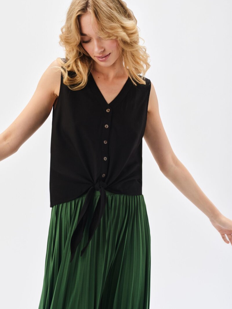 Blusa Sin Mangas De Mujer Tskw25Blk0004 - Imagen 3