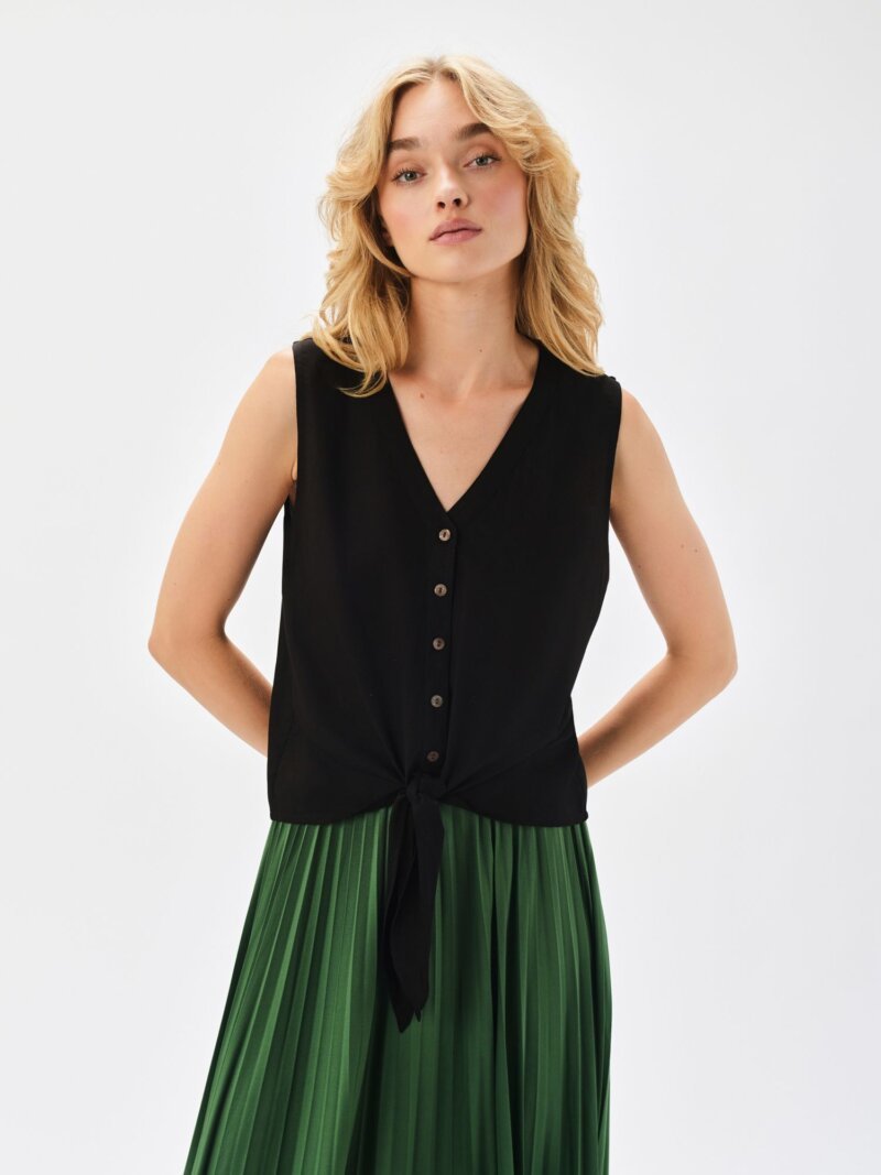 Blusa Sin Mangas De Mujer Tskw25Blk0004