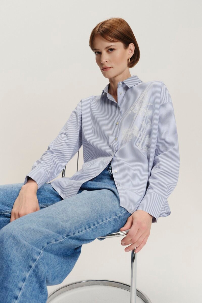 Camisa De Mujer Gpkw25Blk0109
