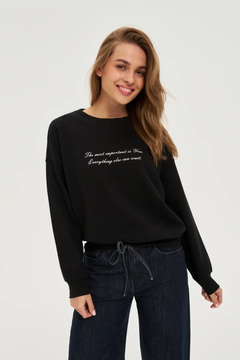 Sudadera Con Capucha De Mujer Z-BL-4805 BLACK - Imagen 2