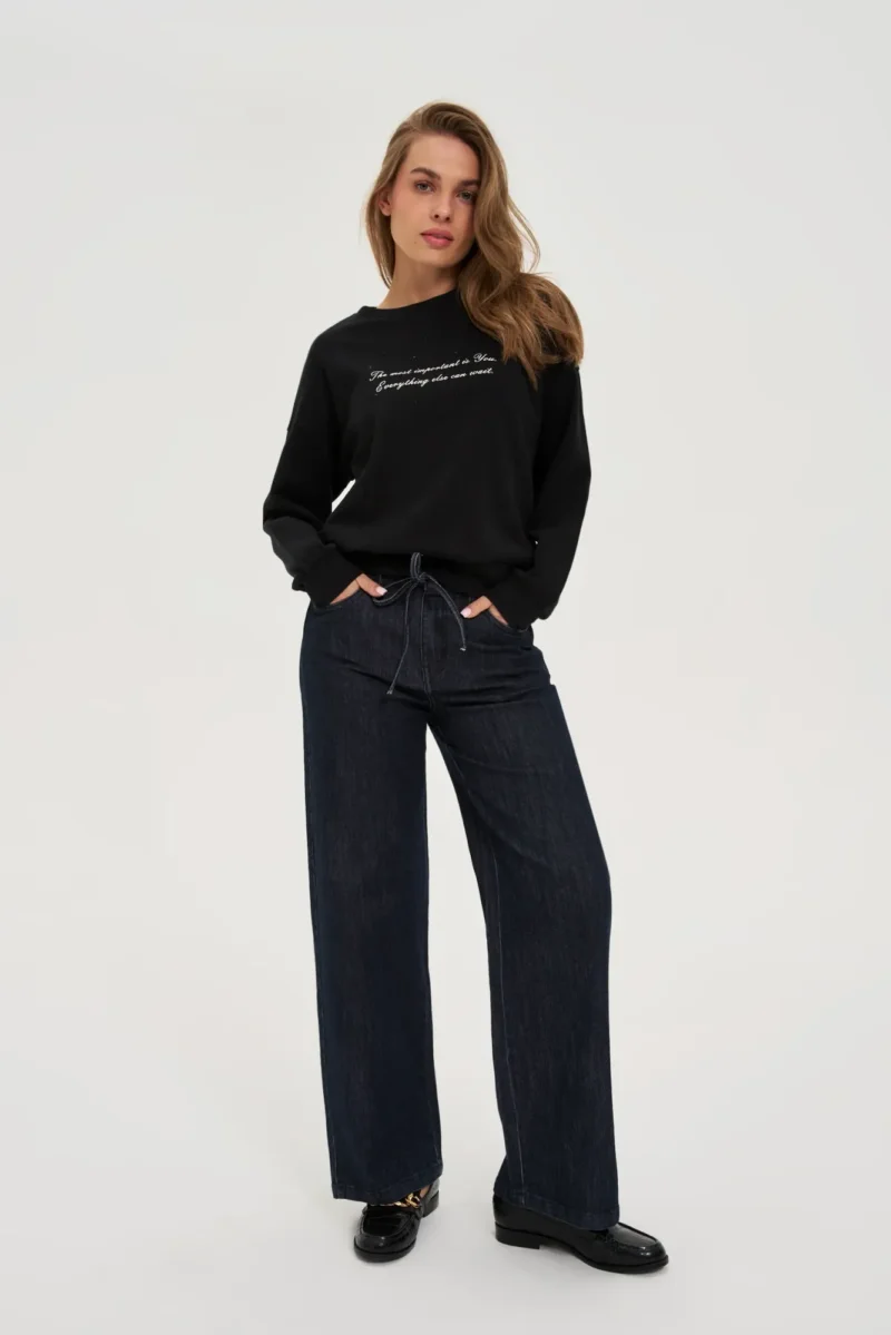 Sudadera Con Capucha De Mujer Z-BL-4805 BLACK - Imagen 3