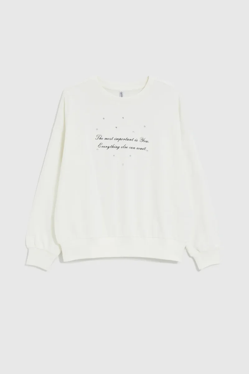 Sudadera Con Capucha De Mujer Z-BL-4805 OFF WHITE - Imagen 6