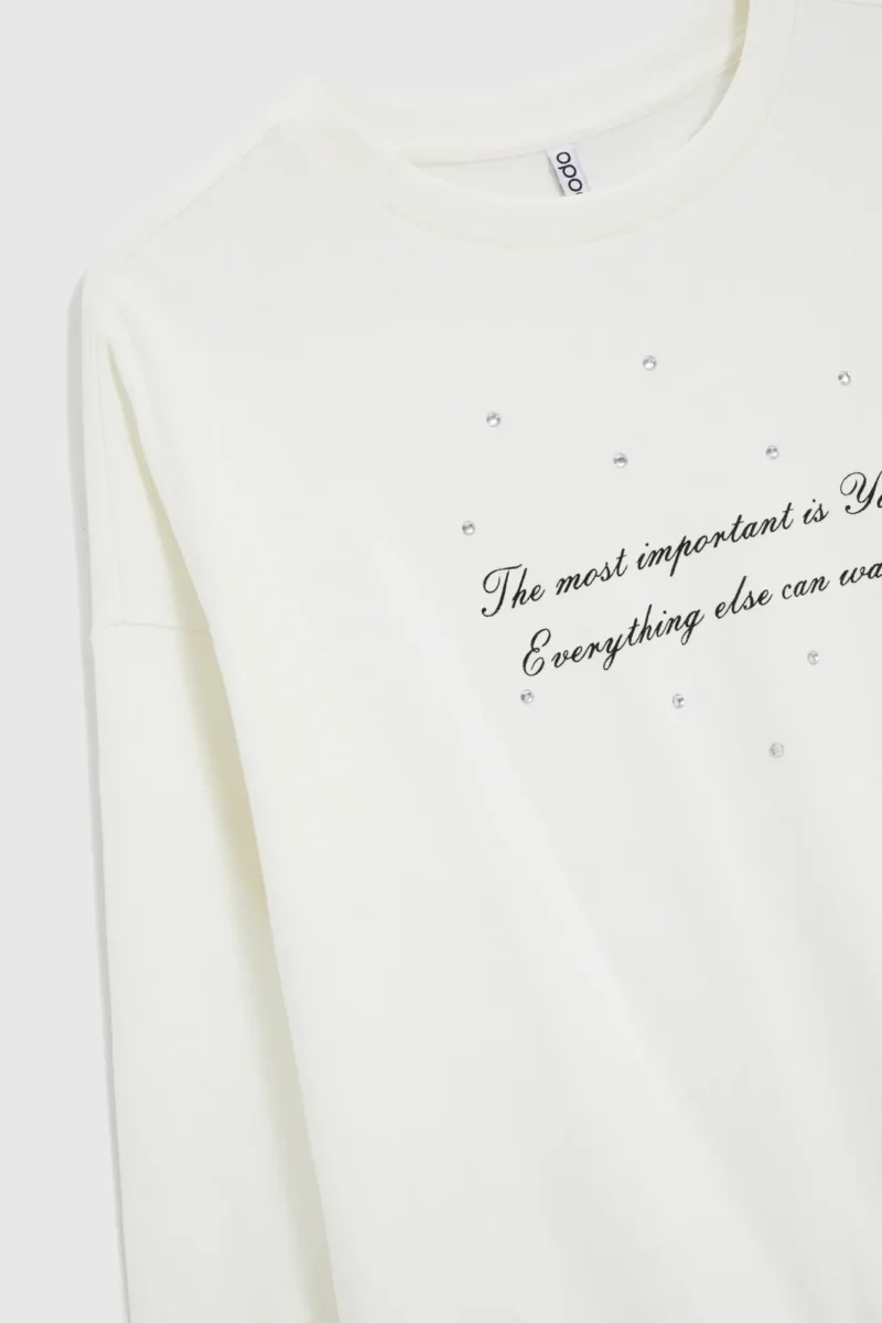 Sudadera Con Capucha De Mujer Z-BL-4805 OFF WHITE - Imagen 7