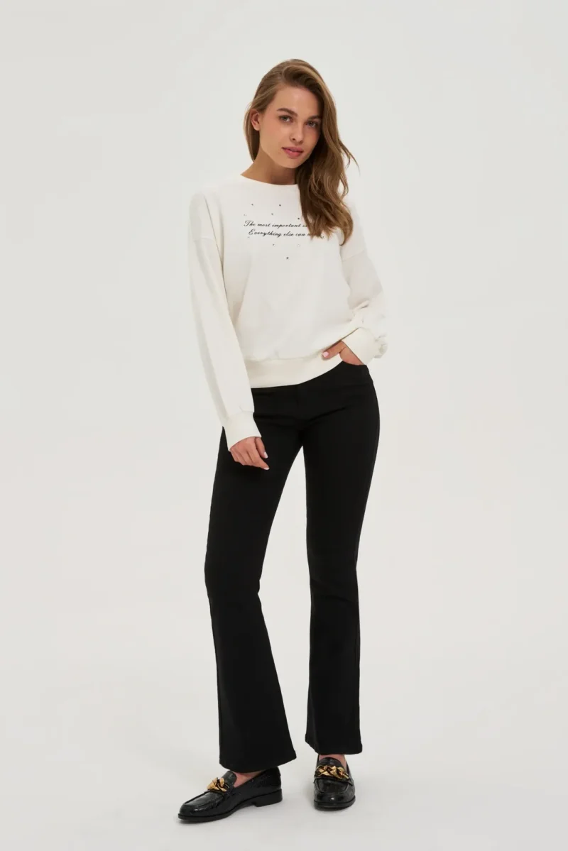 Sudadera Con Capucha De Mujer Z-BL-4805 OFF WHITE - Imagen 3