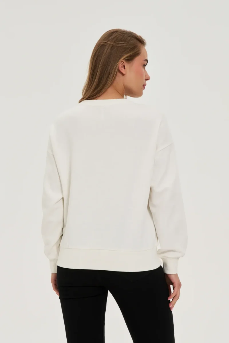 Sudadera Con Capucha De Mujer Z-BL-4805 OFF WHITE - Imagen 5