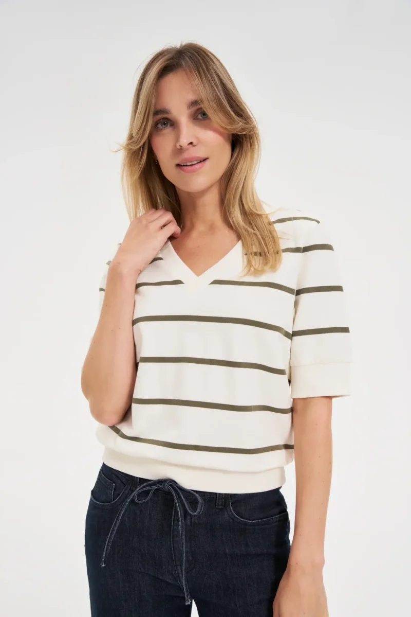 Sudadera Con Capucha De Mujer Z-BL-4808 OFF WHITE_OLIVE