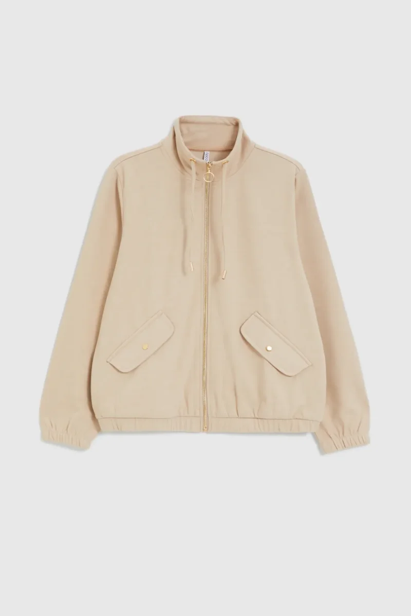 Sudadera Con Capucha De Mujer Z-BL-4811 BEIGE - Imagen 7