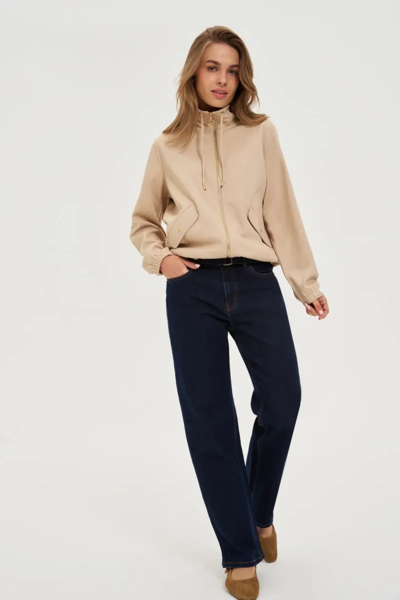 Sudadera Con Capucha De Mujer Z-BL-4811 BEIGE - Imagen 2
