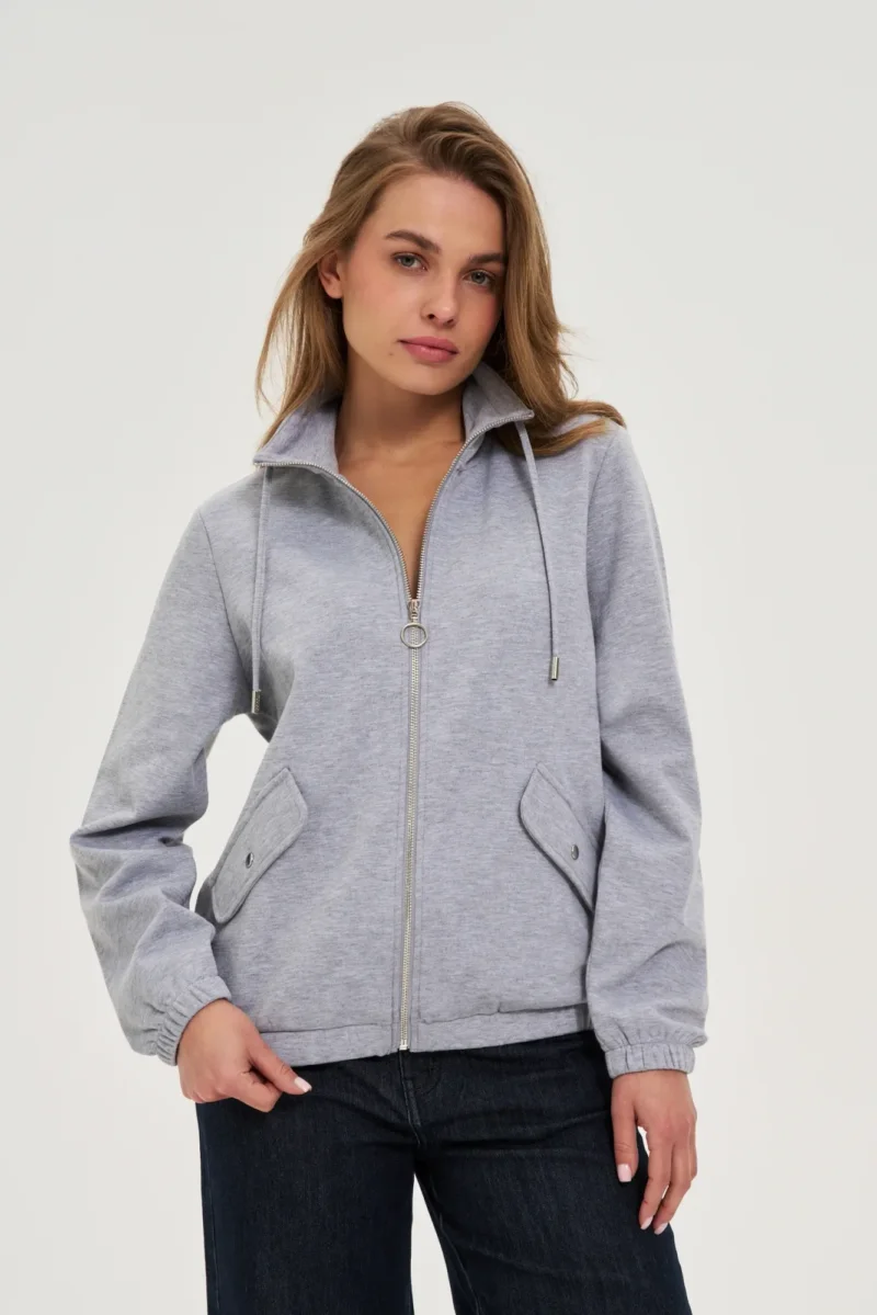 Sudadera Con Capucha De Mujer Z-BL-4811 L.GREY MEL