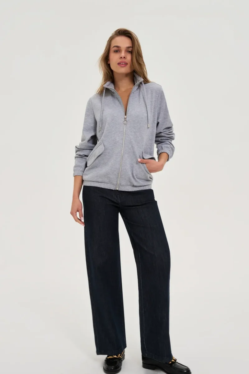 Sudadera Con Capucha De Mujer Z-BL-4811 L.GREY MEL - Imagen 3