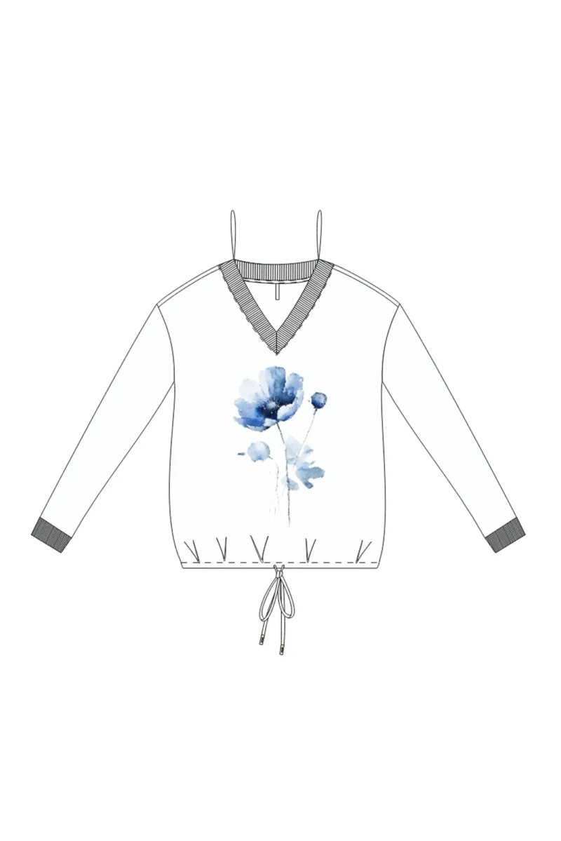 Sudadera Con Capucha De Mujer Z-BL-4815 OFF WHITE