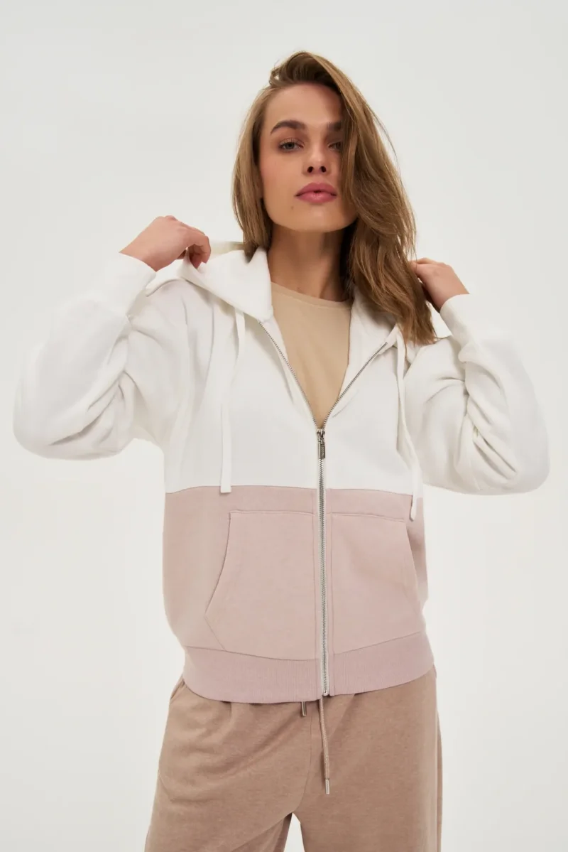 Sudadera Con Capucha De Mujer Z-BL-4818 L.BEIGE MEL