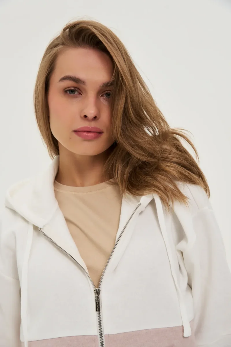 Sudadera Con Capucha De Mujer Z-BL-4818 L.BEIGE MEL - Imagen 5