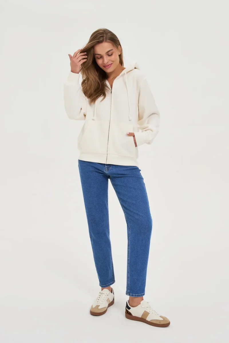 Sudadera Con Capucha De Mujer Z-BL-4821 OFF WHITE - Imagen 2