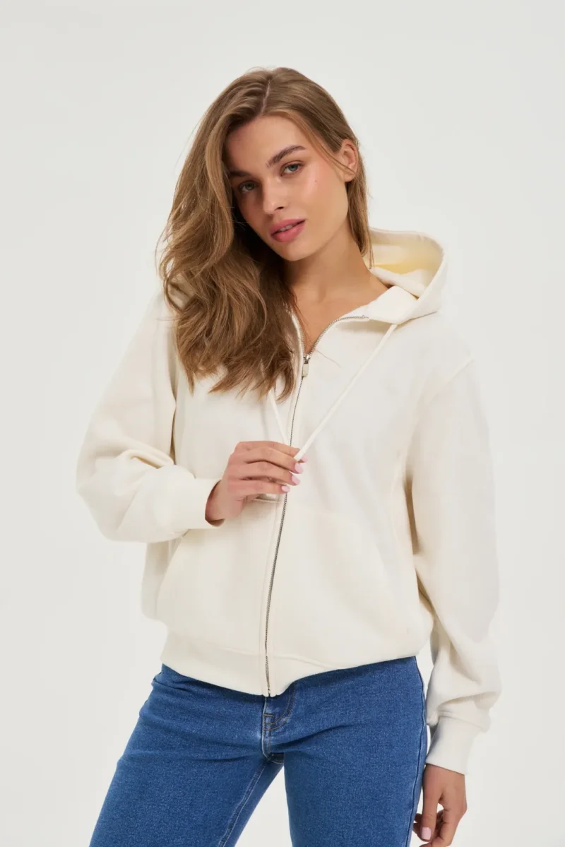 Sudadera Con Capucha De Mujer Z-BL-4821 OFF WHITE - Imagen 3