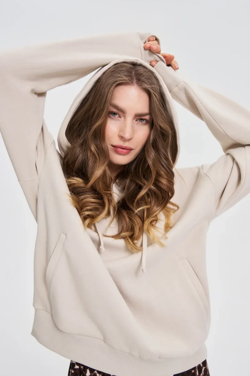 Sudadera Con Capucha De Mujer Z-BL-4822 L.BEIGE