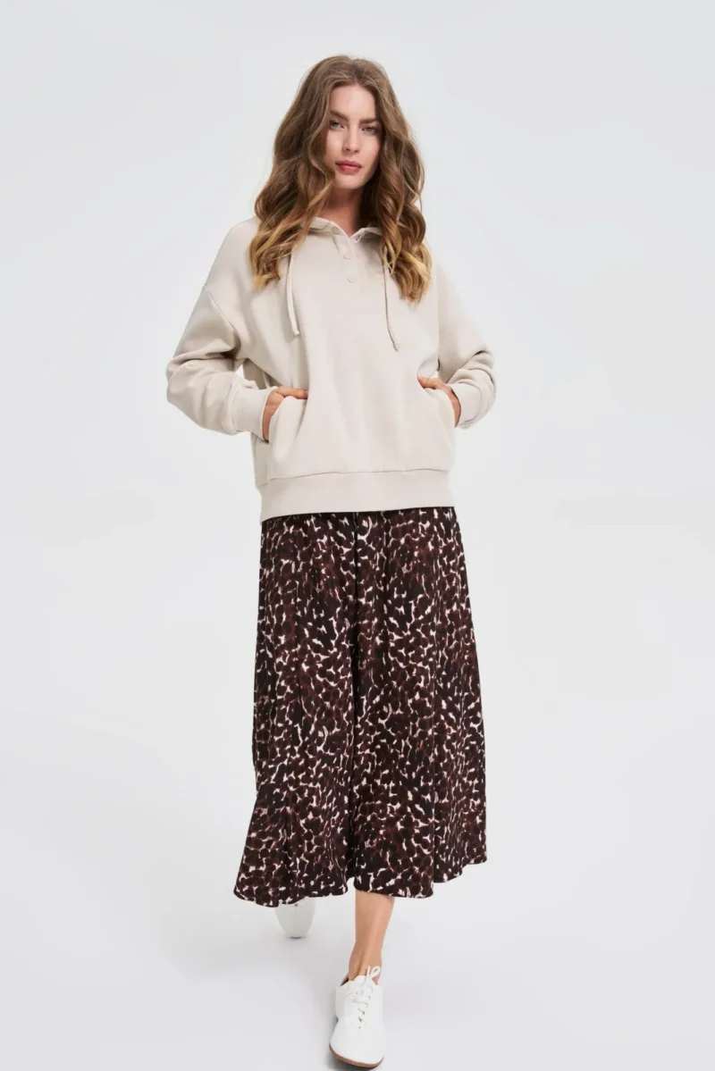 Sudadera Con Capucha De Mujer Z-BL-4822 L.BEIGE - Imagen 4