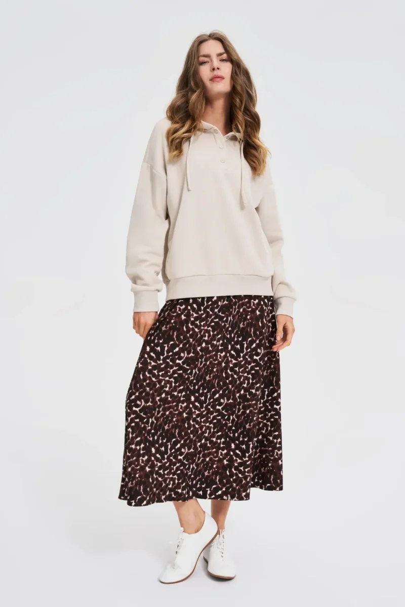 Sudadera Con Capucha De Mujer Z-BL-4822 L.BEIGE - Imagen 5