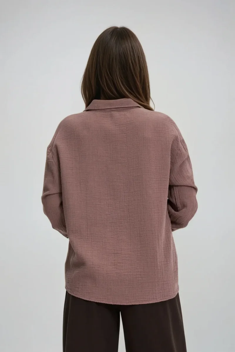 Camisa De Mujer Z-KO-4800 COFFEE - Imagen 4