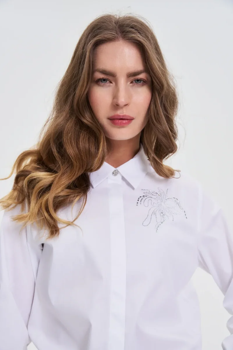 Camisa De Mujer Z-KO-4812 WHITE - Imagen 2