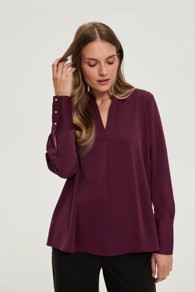 Camisa De Mujer Z-KO-4819 BURGUNDY