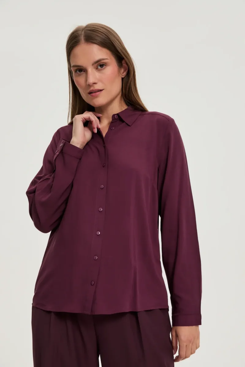 Camisa De Mujer Z-KO-4822 BURGUNDY
