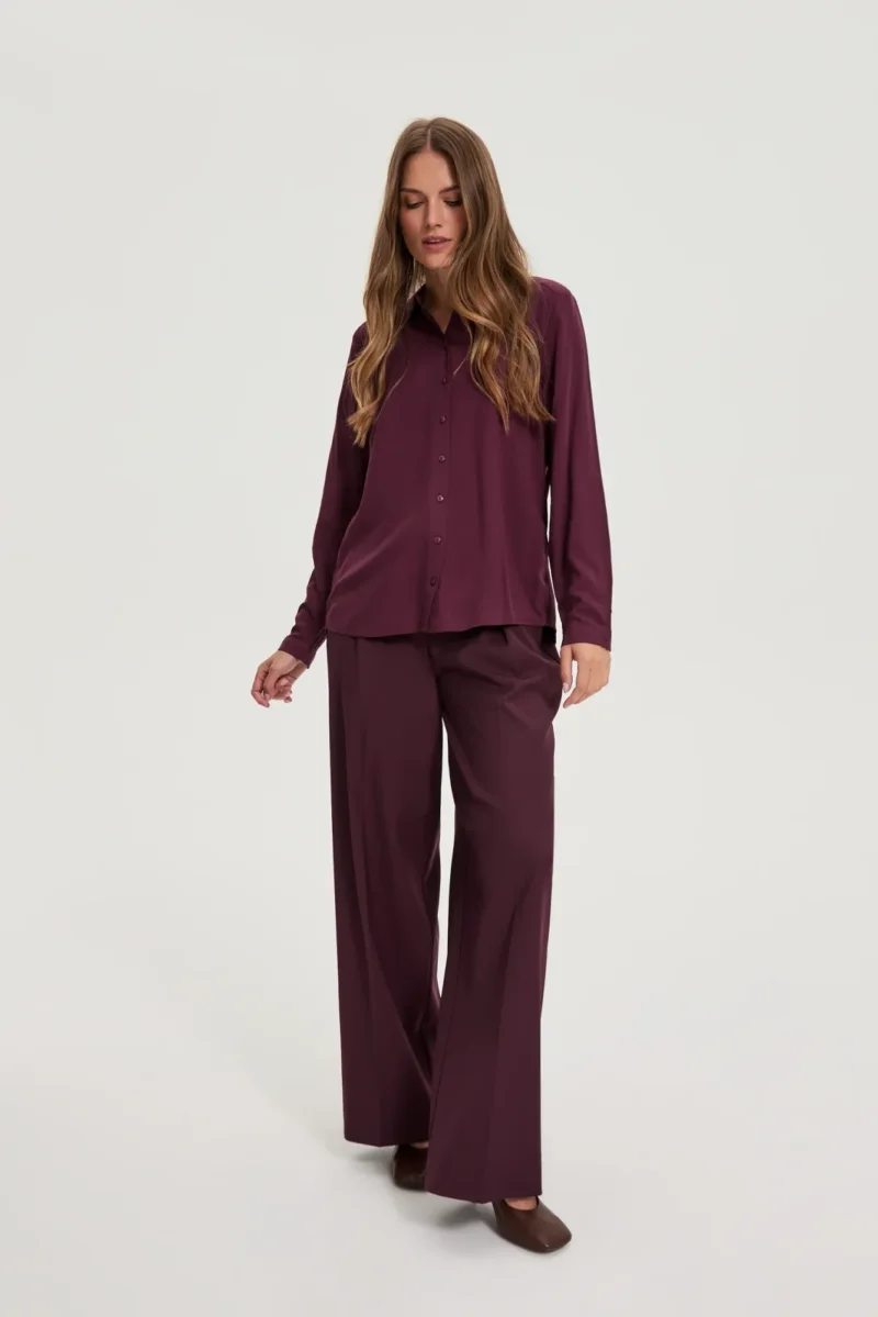 Camisa De Mujer Z-KO-4822 BURGUNDY - Imagen 2