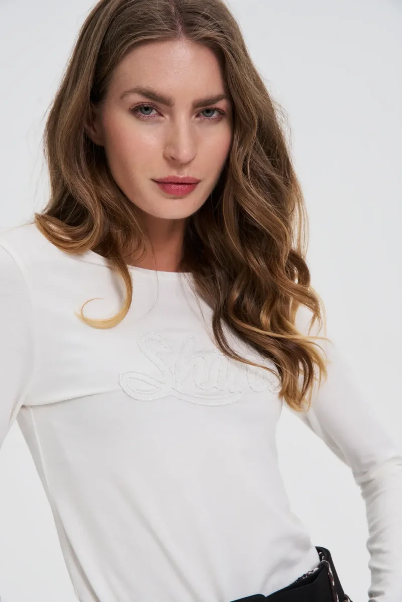 Camiseta Manga Larga De Mujer Z-TS-4800 OFF WHITE - Imagen 3