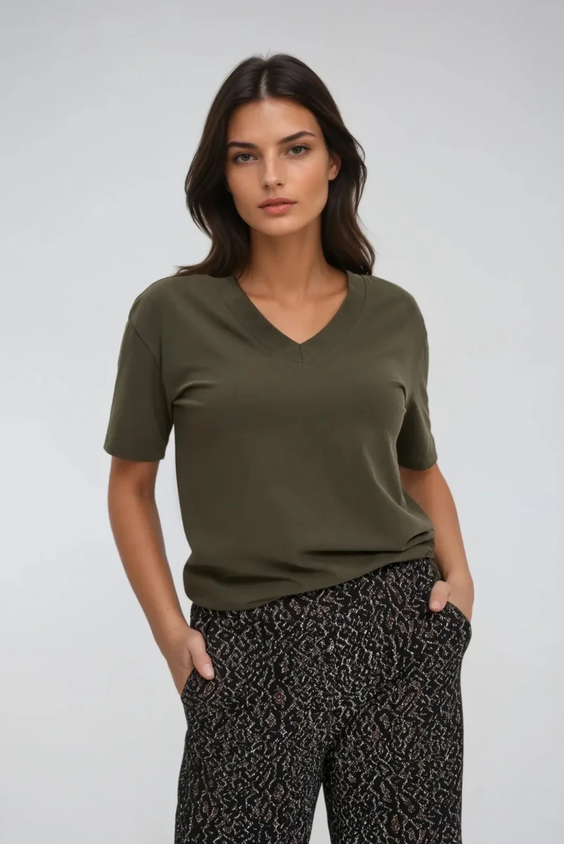 Camiseta Manga Corta De Mujer Z-TS-4801 D.OLIVE