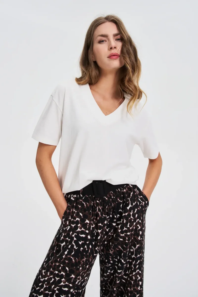 Camiseta Manga Corta De Mujer Z-TS-4801 OFF WHITE - Imagen 5