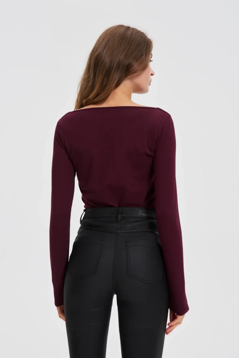 Camiseta Manga Larga De Mujer Z-TS-4803 BURGUNDY - Imagen 4