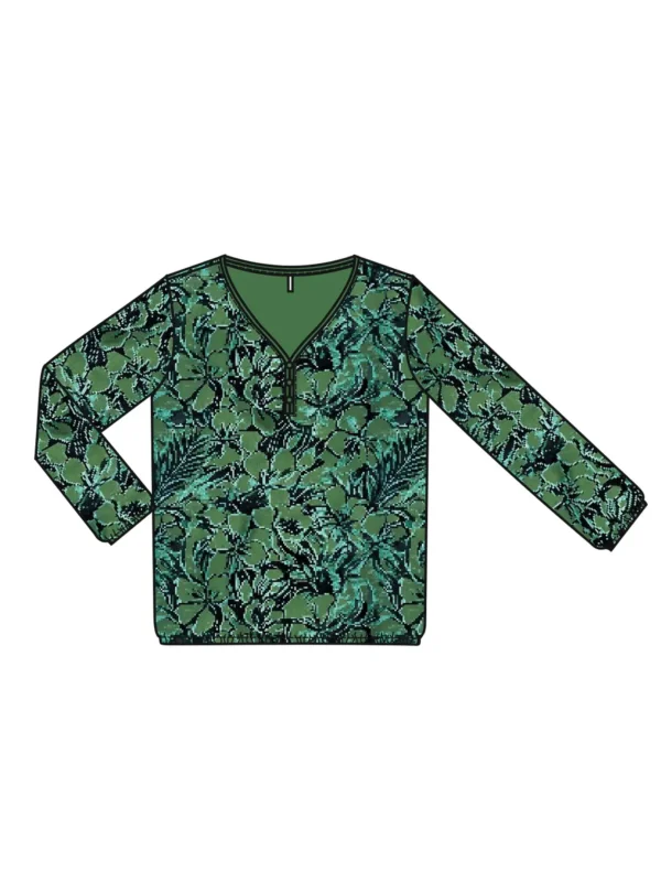 Camiseta Manga Larga De Mujer Z-TS-4810 OLIVE