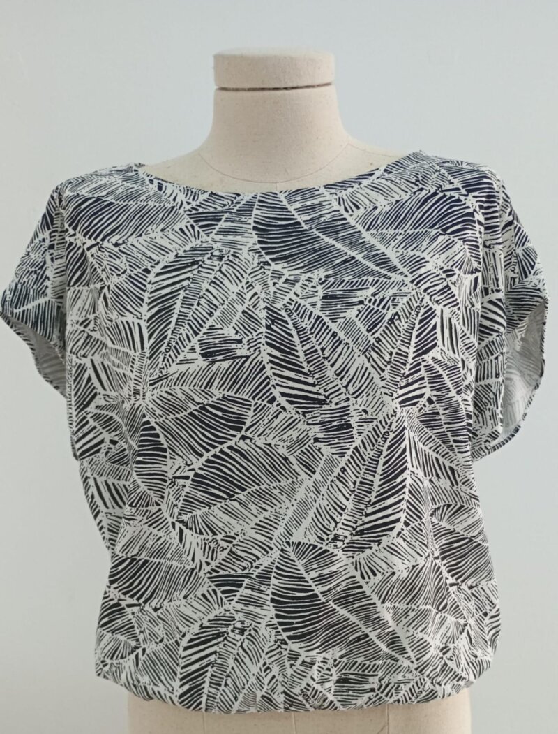 Blusa  Manga Corta De Mujer Tskj25Blk0002Trp01