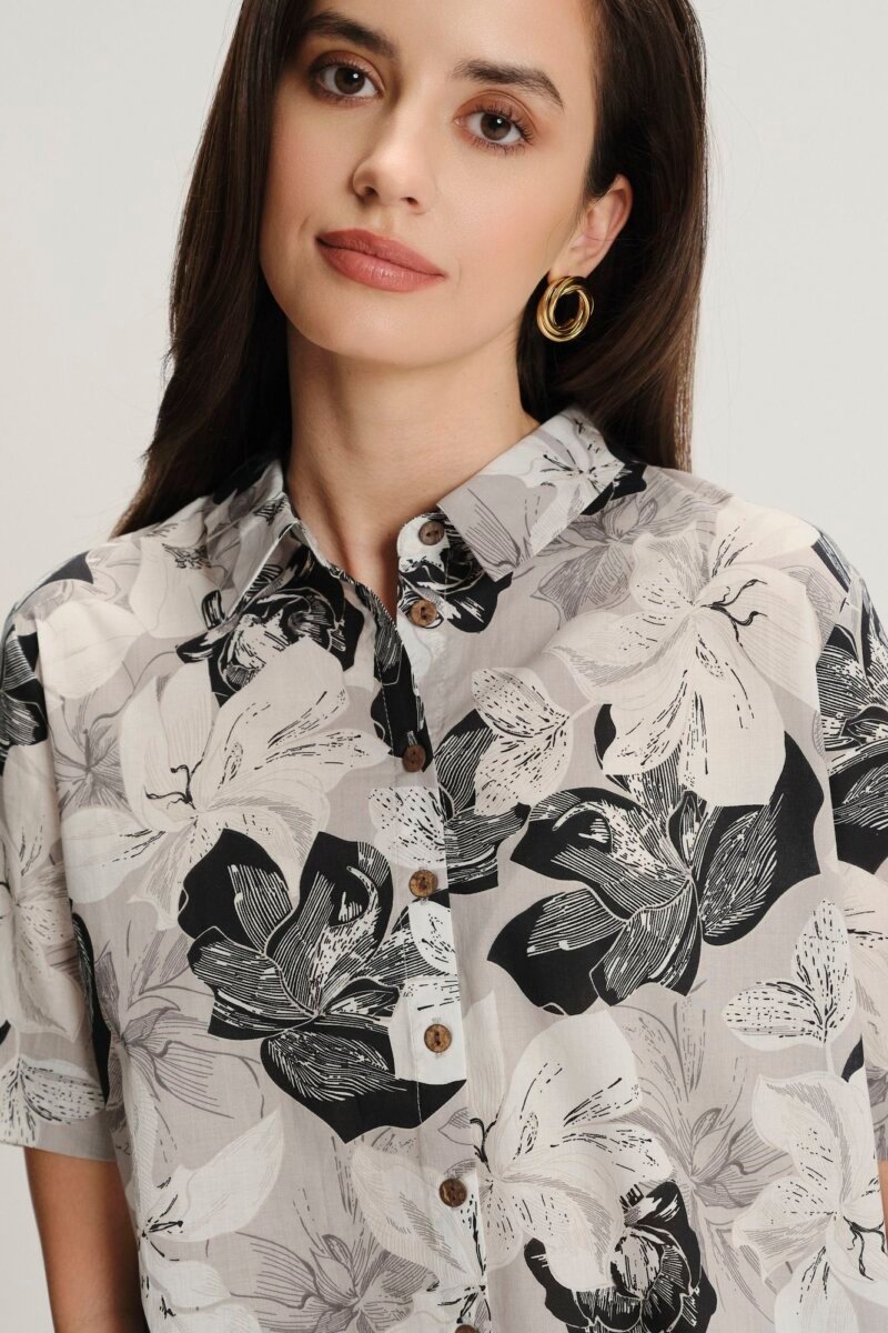 Camisa De Mujer Gpkw25Blk0105