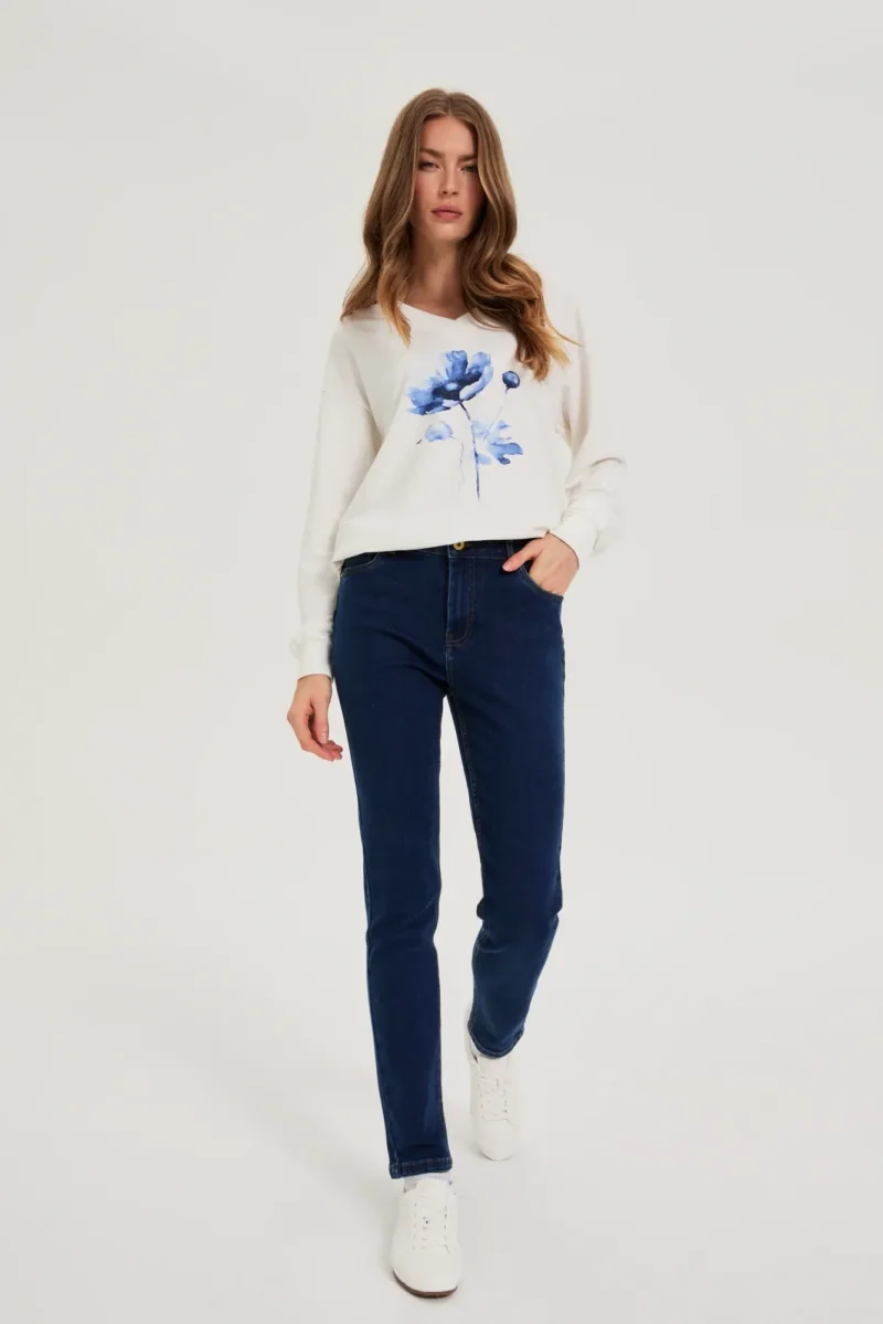 Vaqueros De Mujer Z-JE-4808 NAVY