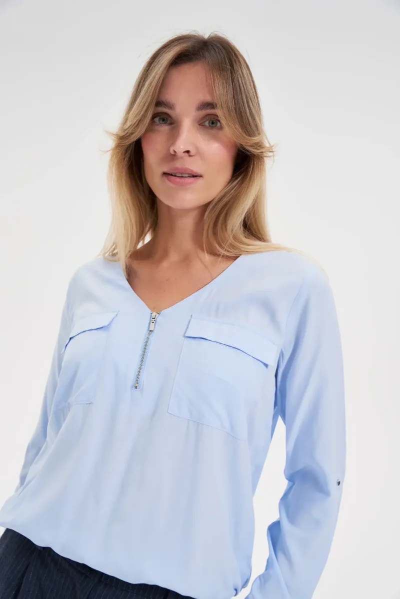 Camisa De Mujer Z-KO-4814 L.BLUE - Imagen 2