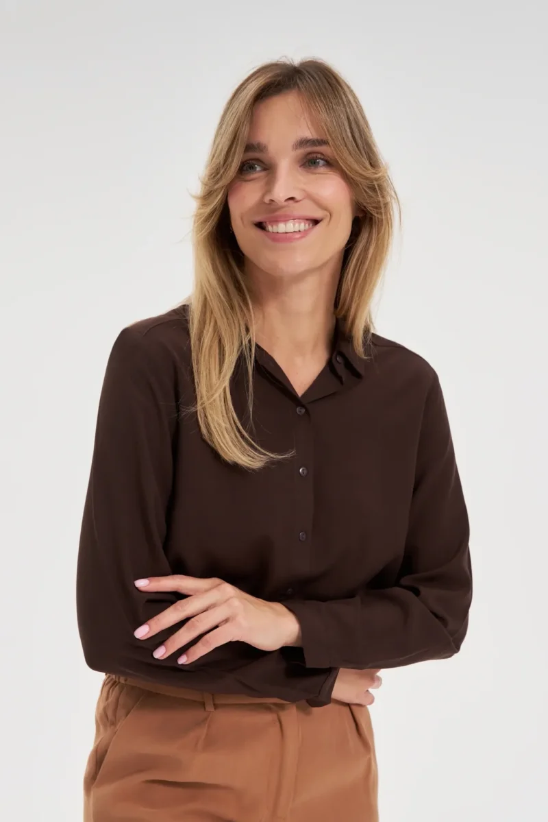 Camisa De Mujer Z-KO-4822 BROWN - Imagen 3