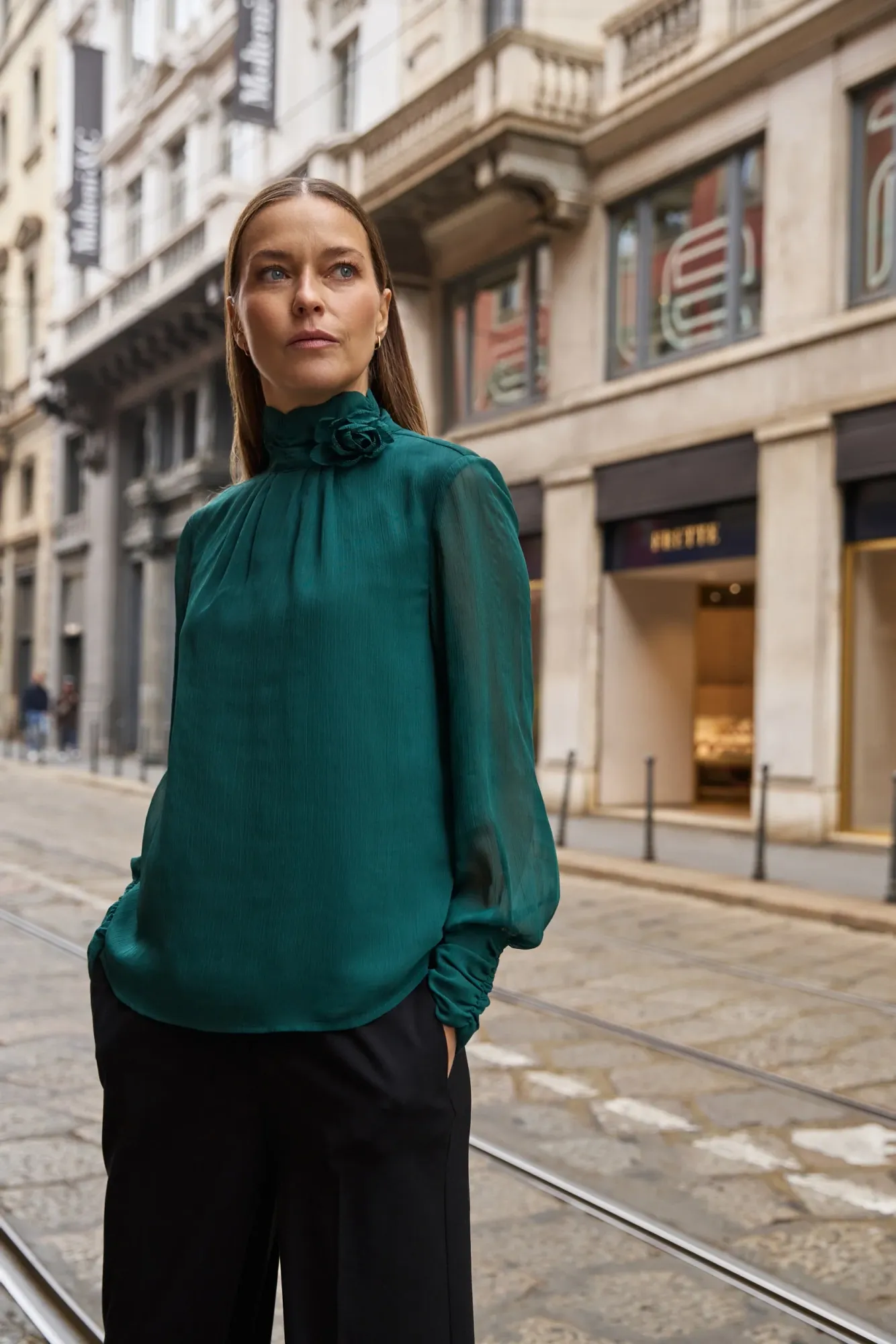 Camisa De Mujer Z-KO-4822 D.GREEN
