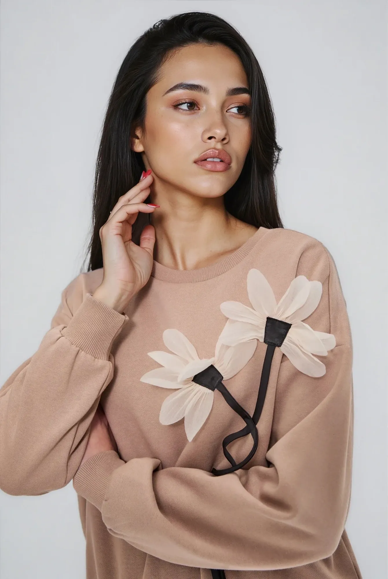 SUDADERA L-BL-4919 COFFEE - Imagen 3