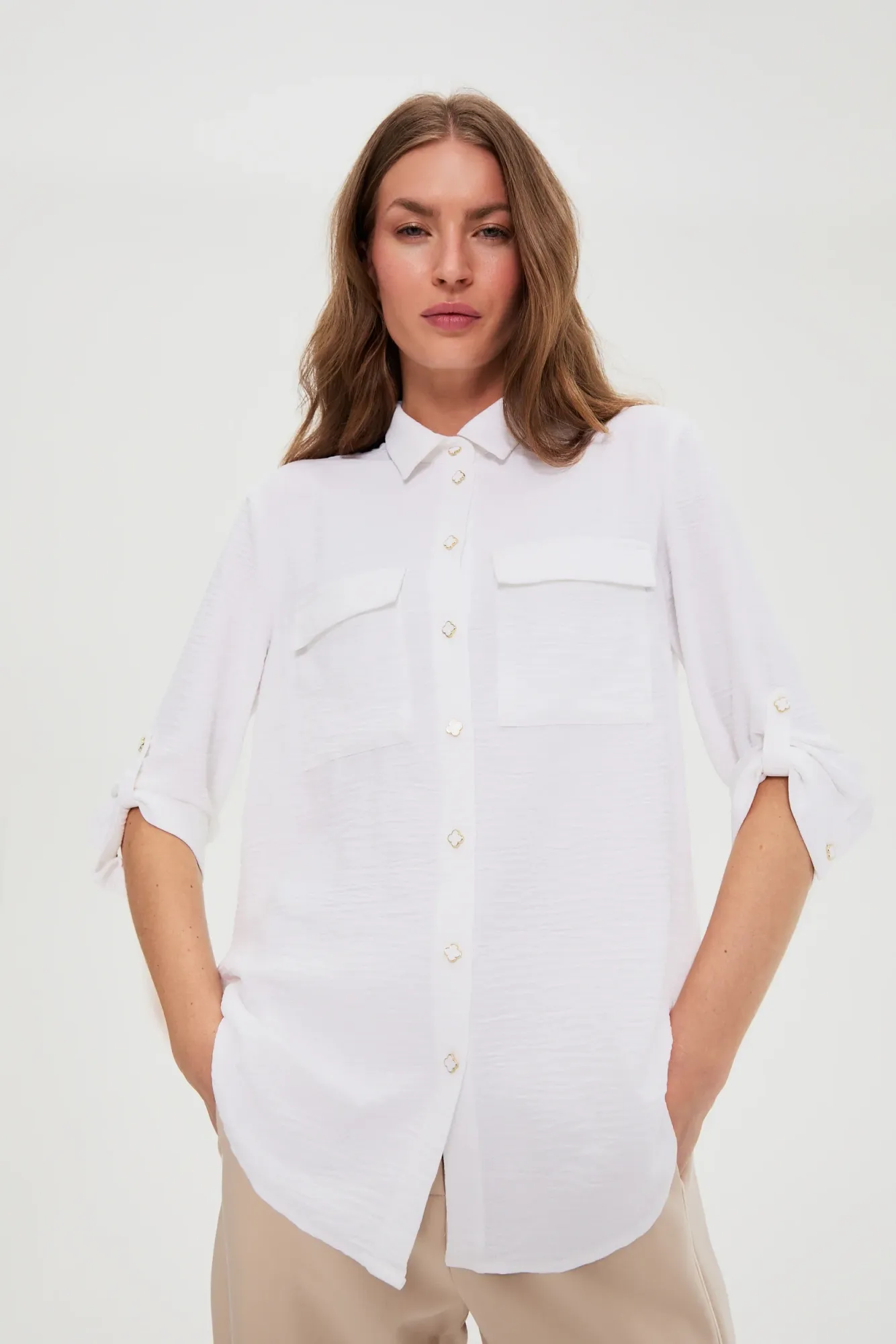 CAMISA L-KO-4909 WHITE