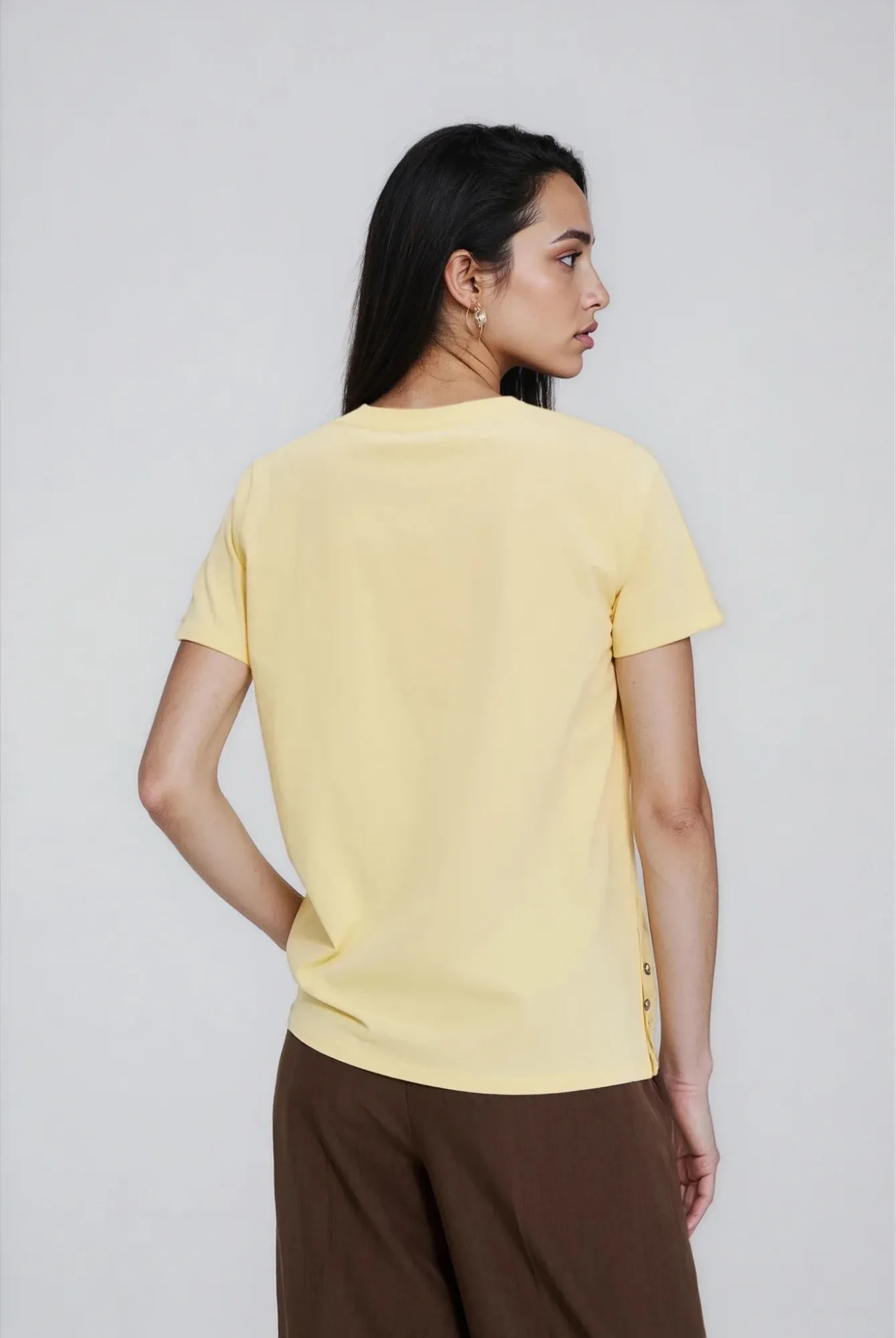 BLUSA MANGA CORTA L-TS-4913 L.YELLOW - Imagen 3