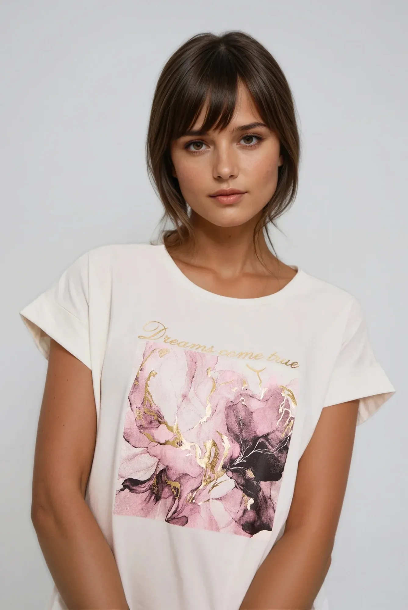 BLUSA MANGA CORTA L-TS-4917 D.CREAM - Imagen 3