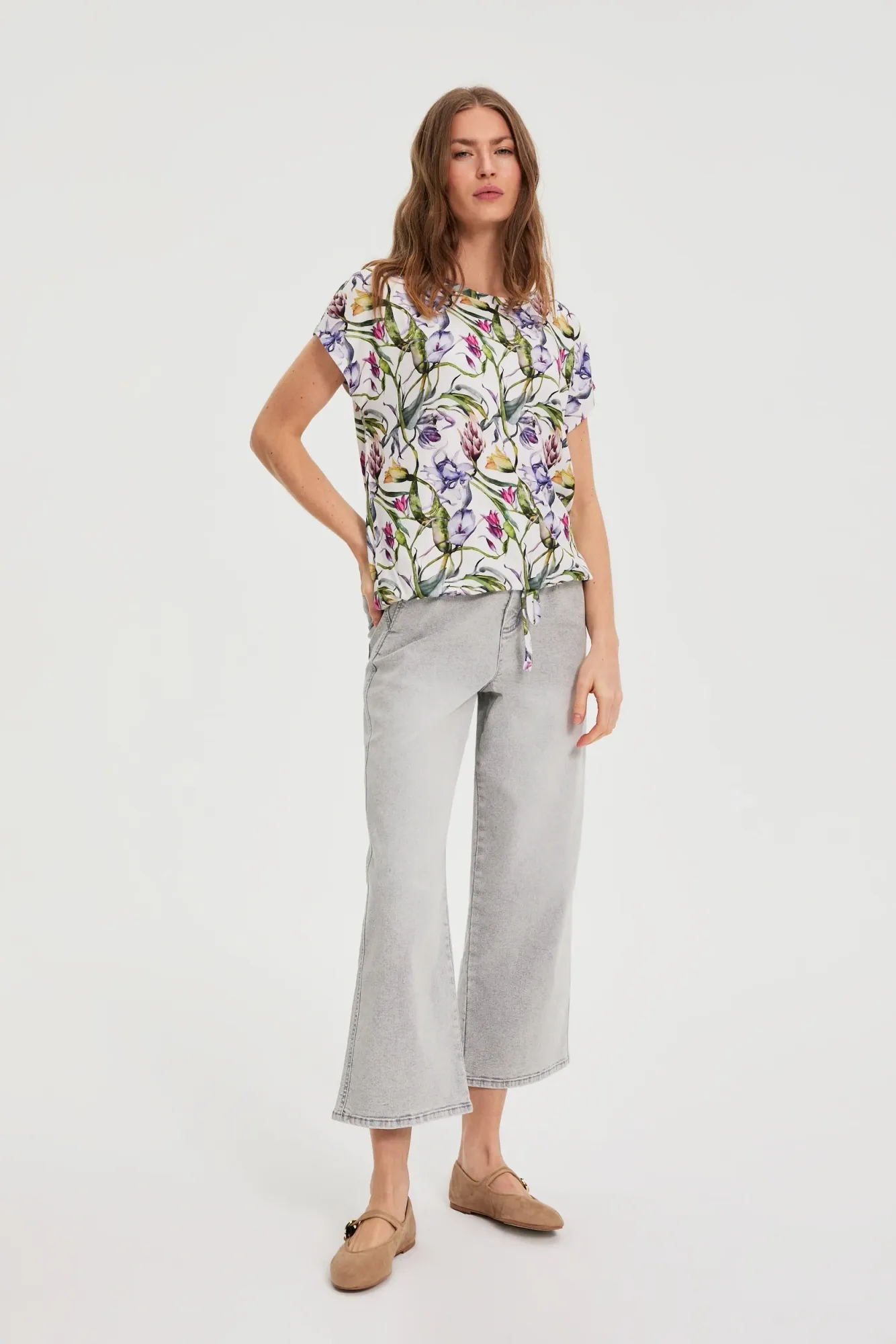 BLUSA MANGA CORTA L-TS-4937 CREAM - Imagen 2