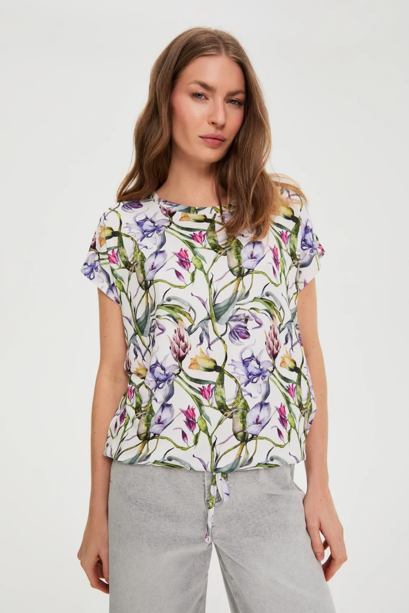 BLUSA MANGA CORTA L-TS-4937 CREAM - Imagen 3