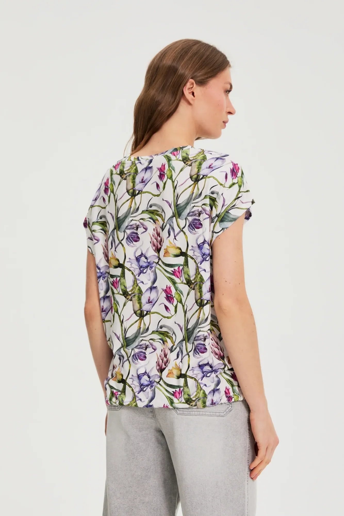 BLUSA MANGA CORTA L-TS-4937 CREAM - Imagen 4