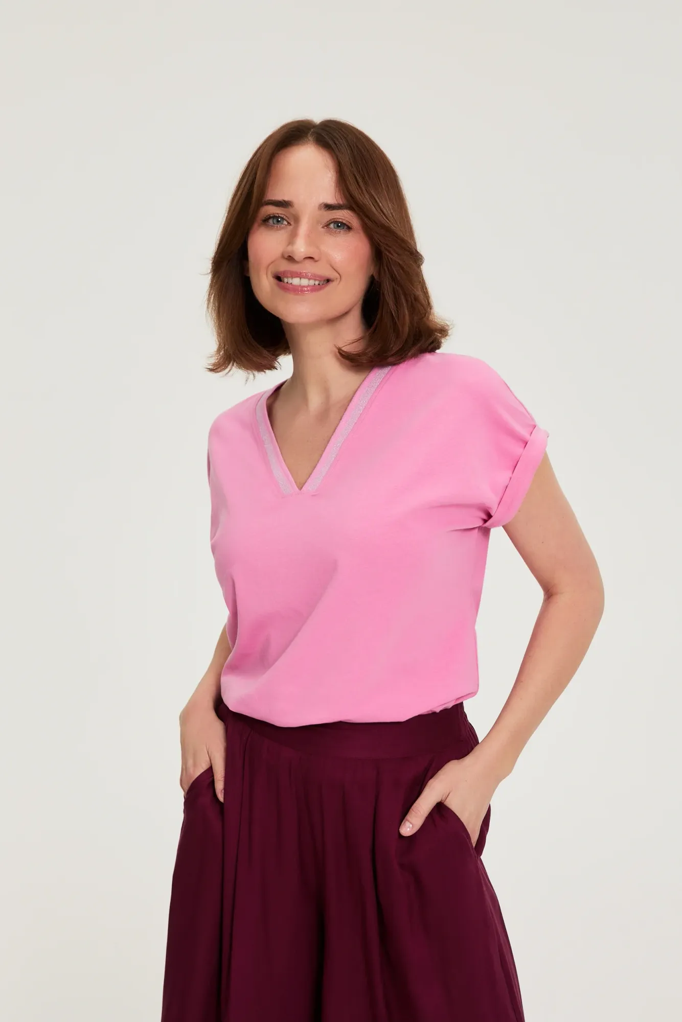 BLUSA MANGA CORTA L-TS-4926 PINK